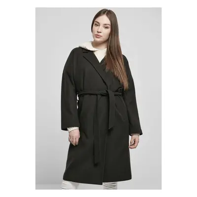 Women's oversized classic coat black