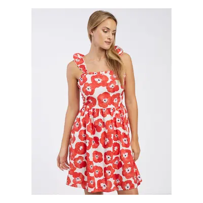 Women's White and Red Floral Dress Pieces Halia - Women's