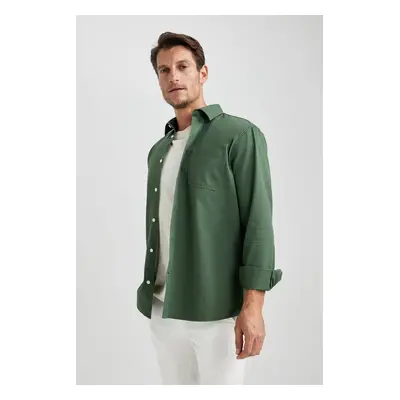 DEFACTO Regular Fit Gabardine Long Sleeve Shirt