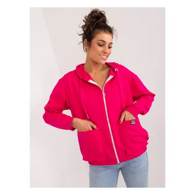 Fuchsia zip-up hoodie