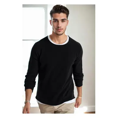 60226 Dewberry Knitwear Menswear Sweater-BLACK