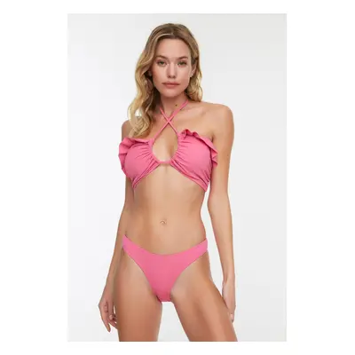 Trendyol rózsaszín alacsony derekú bikini alsók