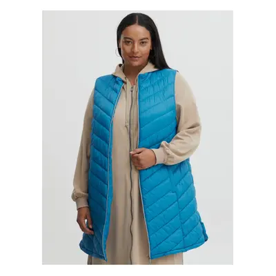 Blue Ladies Quilted Vest Fransa - Ladies