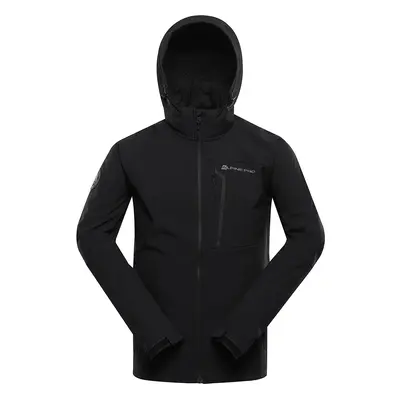 Men's softshell jacket with membrane ALPINE PRO HOOR black