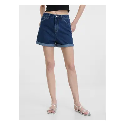 Orsay Navy Blue Women's Denim Shorts - Women's