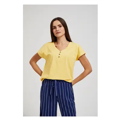 Women's blouse with buttons MOODO - yellow