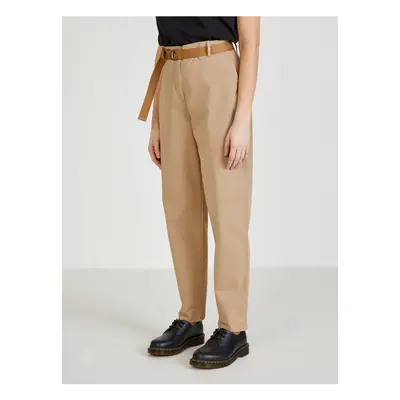 Beige women's trousers with belt Tommy Hilfiger - Women