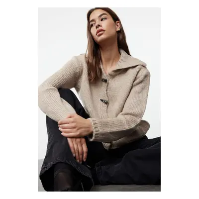 Trendyol Mink Turn-down Collar Knitwear Cardigan