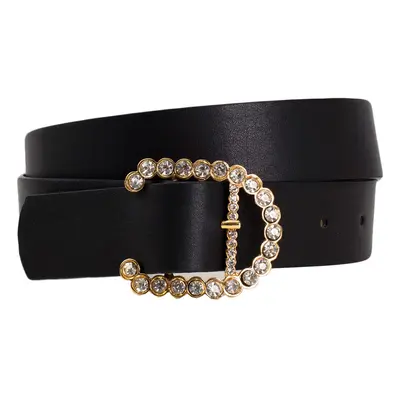 Black women's belt with buckle OCH BELLA