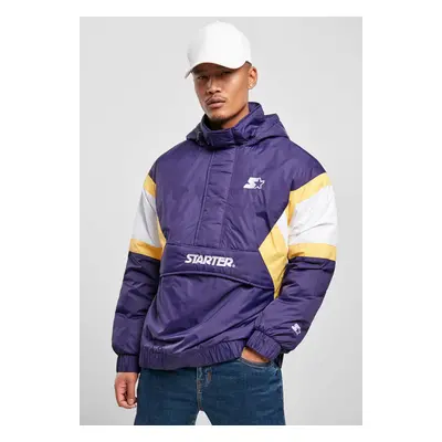 Starter Color Block Half Zip Retro Jacket Starter Purple/WHT/Buff Yellow