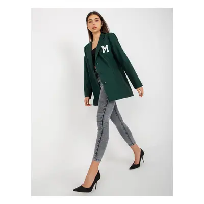 Women's dark green jacket with pockets