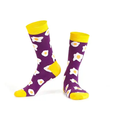 Plum women's socks with eggs