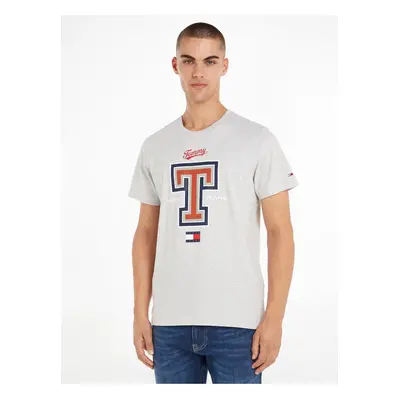 Light grey Men's T-Shirt Tommy Jeans Modern Sport - Men