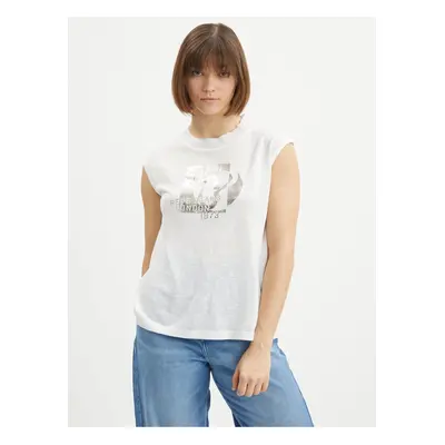 White Women's T-shirt with Pepe Jeans Avis - Women