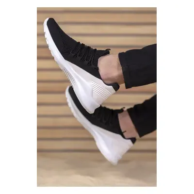 Riccon Black and White Men's Sneakers