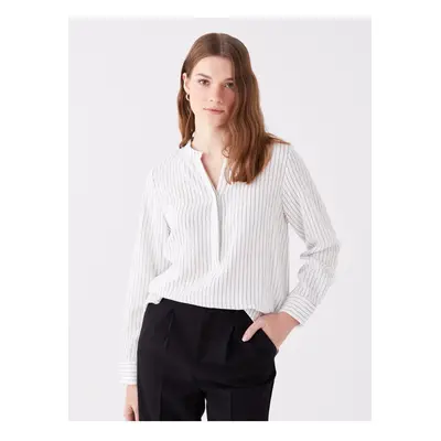 LC Waikiki Loose Neck Striped Long Sleeve Women's Blouse