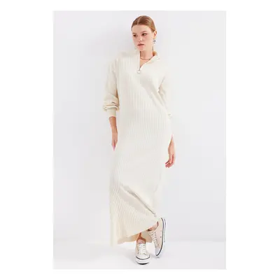 Bigdart Boydan Knitwear Dress - Cream