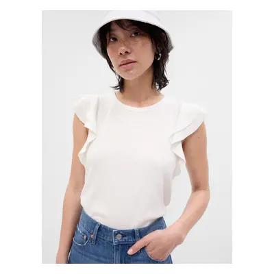 GAP T-shirt with ruffle sleeves - Women