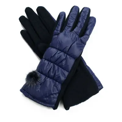 Art Of Polo Woman's Gloves Rk14317-5 Navy Blue