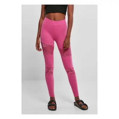 Women's lace-up leggings - light purple