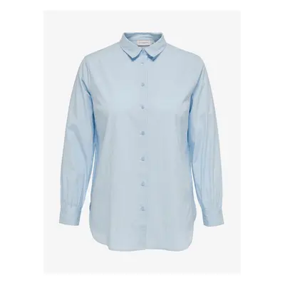 Light blue ladies shirt ONLY CARMAKOMA Nora - Women