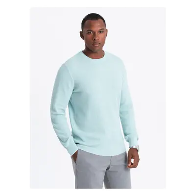 Ombre Men's mélange structured knit sweater - mint