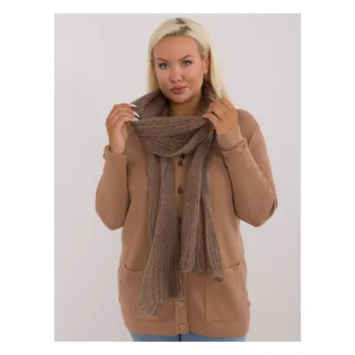 Dark beige wool scarf