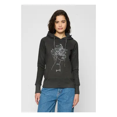 Women's charcoal One Line Fruit Hoody