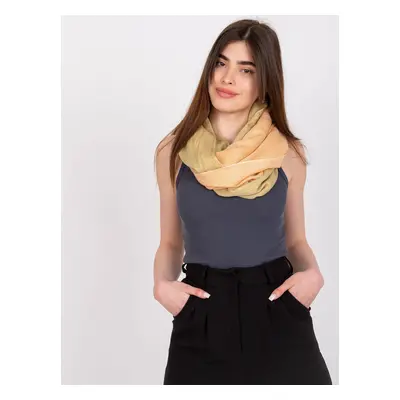 Peach and gold viscose scarf