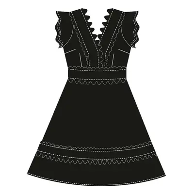 WOMEN'S DRESS L-SU-4045 BLACK