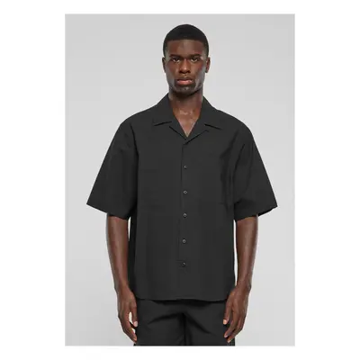 Men's Seersucker Shirt - Black