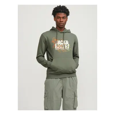 Men's Green Hoodie Jack & Jones Map - Men's