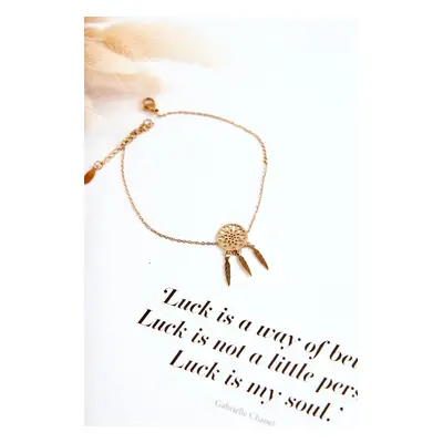 Dream Catcher Ankle Bracelet Gold