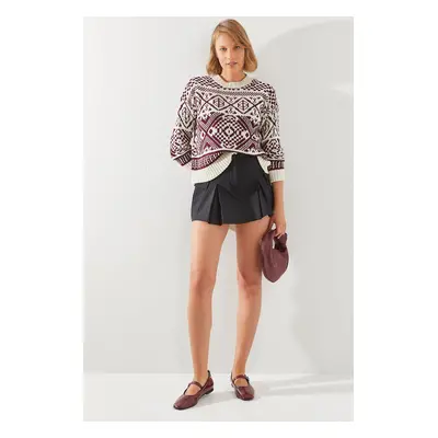 Bianco Lucci Women's Jacquard Sweater