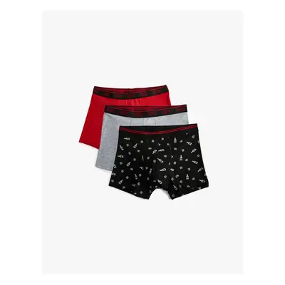 Koton 3-Piece Boxer Set Printed Cotton