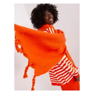 Orange women's winter scarf