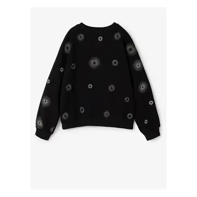 Black Girly Patterned Sweatshirt Desigual Ivy - Girls