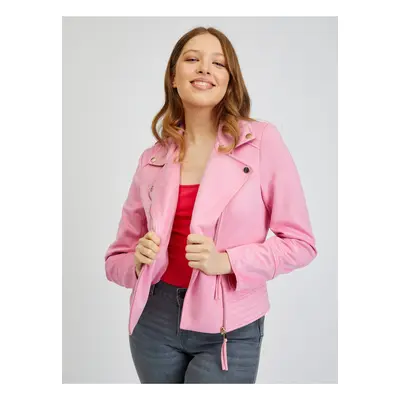 Orsay Pink Women's Leatherette Jacket in Suede - Women