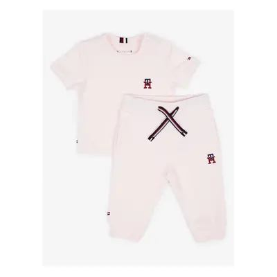 Tommy Hilfiger Set of girls' T-shirt and sweatpants in light pink Tommy Hilf - Girls