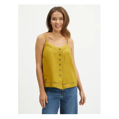 Women's Mustard Linen Top Ragwear Antolia - Women