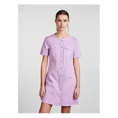 Light Purple Women's Denim Shirt Dress Pieces Tara - Women's