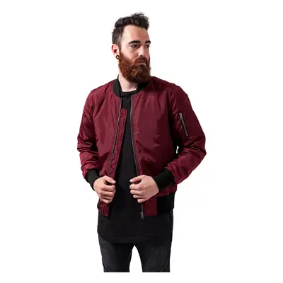 2-Tone Bomber Jacket burgundy/black