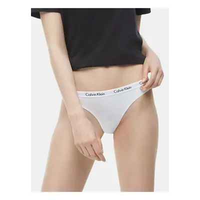 White Thongs with White Rubber Thong Strings Calvin Klein Underwear - Ladies