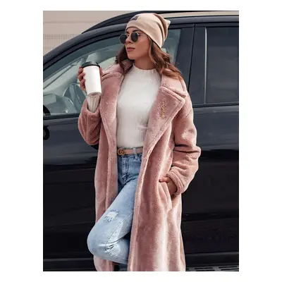 Women's winter coat GLAMFUR long fur pink Dstreet