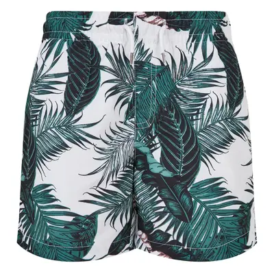 Boys' swimsuit with palm leaf pattern aop