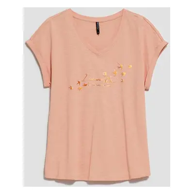 WOMEN'S T-SHIRT L-TS-4036 D.Pink