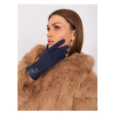 Women's Navy Blue Touch Gloves