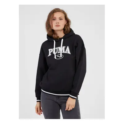 Black Womens Hoodie Puma Squad - Women