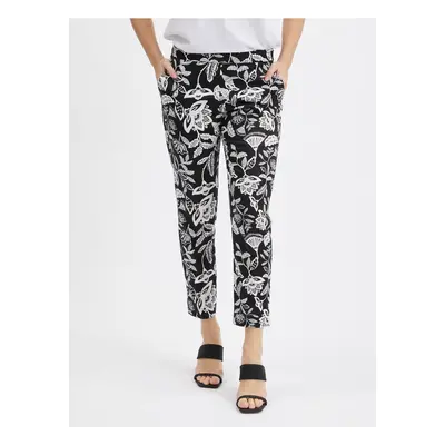 Orsay White and Black Ladies Patterned Pants - Women