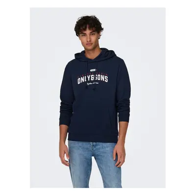 Dark Blue Men's Hoodie ONLY & SONS Lenny - Men